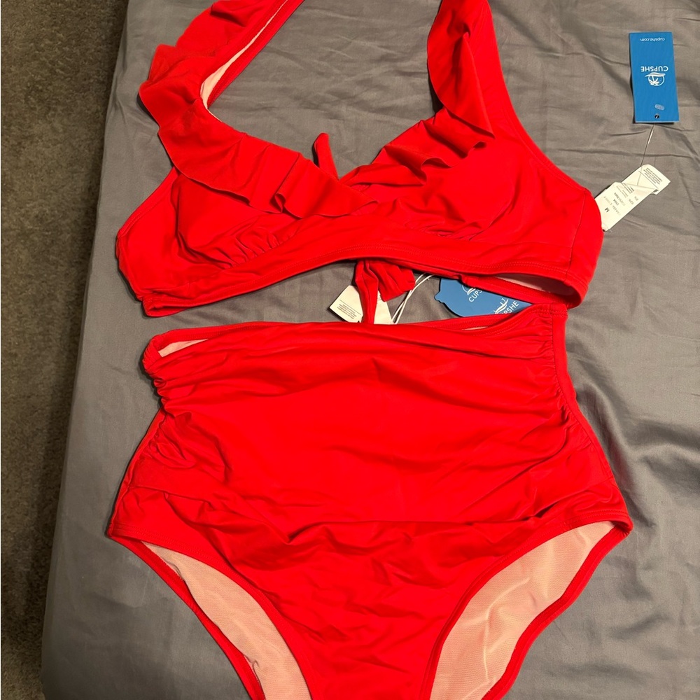 Cupshe Red Bikini Set
